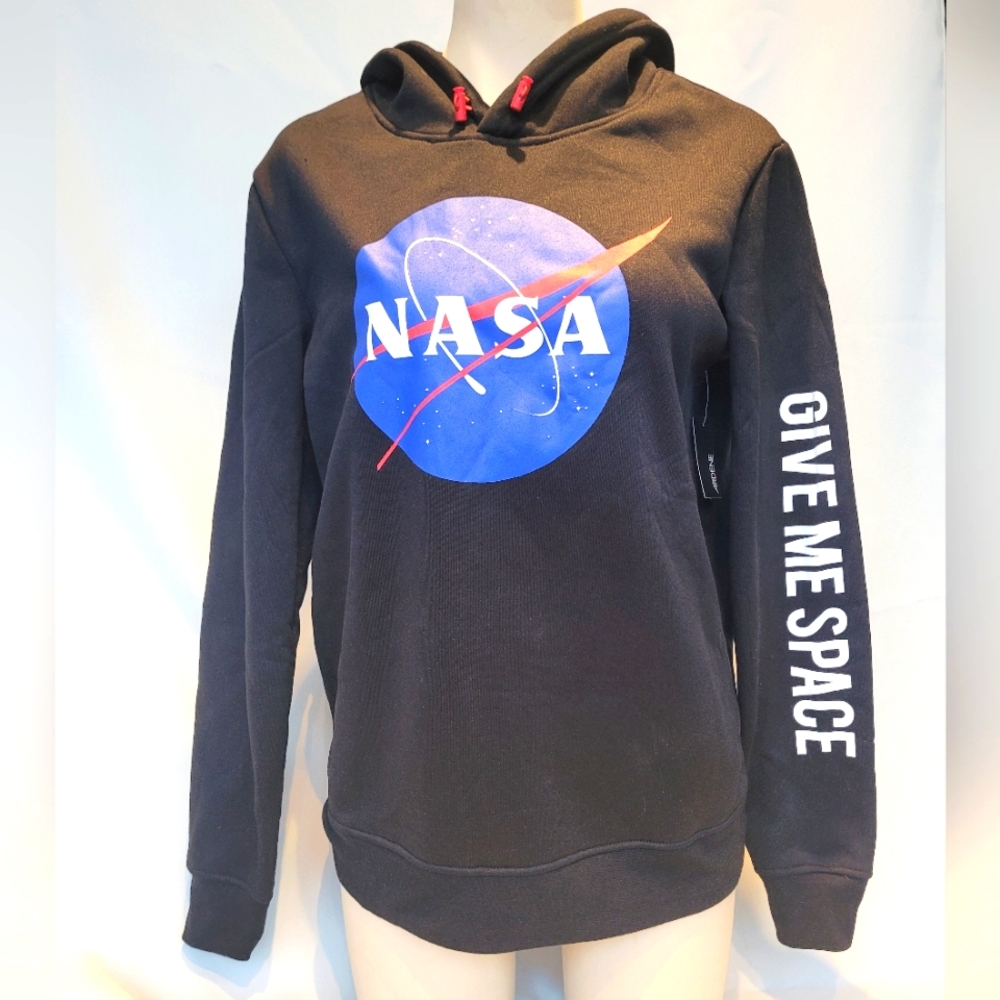 New Never worn black Nasa hoodie size S